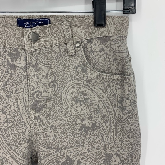 Charter Club Pants Classic Straight Paisley Grey - Picture 4 of 11